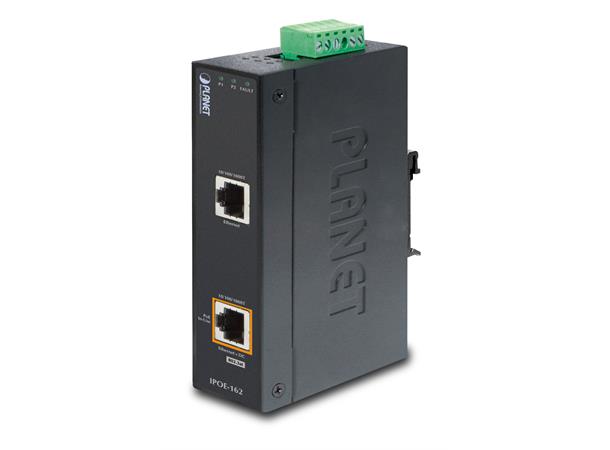 Planet Injector  1-port Gigabit PoE+ 30W IEEE802.3at B30W Industriell IP30 